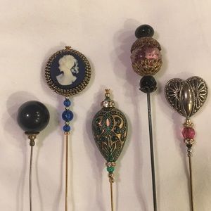 Vintage lot of Hat Pins & Stick Pins